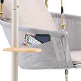 Seitentasche mit Magazin und Tablet des Hängesessels Skylo von hjh LIVING