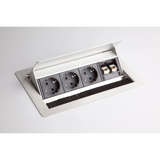 ELDATA0 | Steckdosenleiste (ohne Fräsung) | 3 x Steckdose | 2 x RJ45 - Zubehör