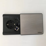 ELDO800 | Steckdosenleiste (ohne Fräsung) | 1 x Steckdose | 1 x USB | 1 x RJ45 - Zubehör - buerostuhl24