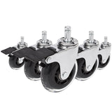 5x ROLO SKATE CT 11mm/75mm | mit Feststellbremse | Hartböden - Stuhlrollen