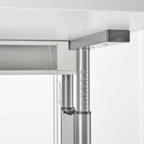 Höhenskala am teleskopierbaren Tischbein des Schreibtischs ZENO 19 G von hjh OFFICE PRO