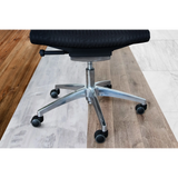 Schwarze Stuhlrollen des Modells 5x ROLO 10mm/50mm für Hartböden mit poliertem Fußkreuz von hjh OFFICE