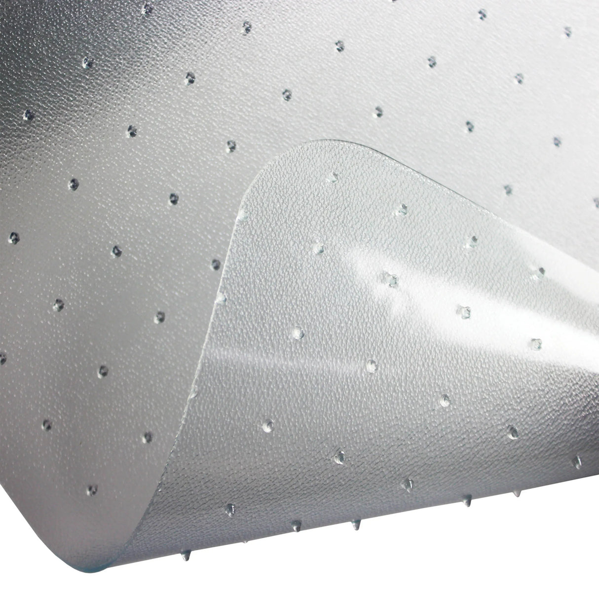 Transparentes Polycarbonat mit Noppenstruktur der Bodenschutzmatte ULTIMAT II von Floortex