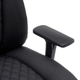 Schwarze Armlehne aus Kunstleder des Drehstuhls XXL Pullmann Gen2 von hjh OFFICE