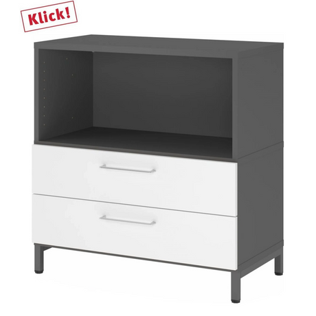 FlexWall | 2 OH | Schübe + Korpus | mit Sockelgestell - buerostuhl24