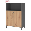 FlexWall | 3 OH | Türen + Korpus | mit Sockelgestell - buerostuhl24