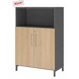 FlexWall | 3 OH | Türen + Korpus | mit Sockelgestell - buerostuhl24