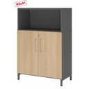 FlexWall | 3 OH | Türen + Korpus | mit Sockelgestell - buerostuhl24