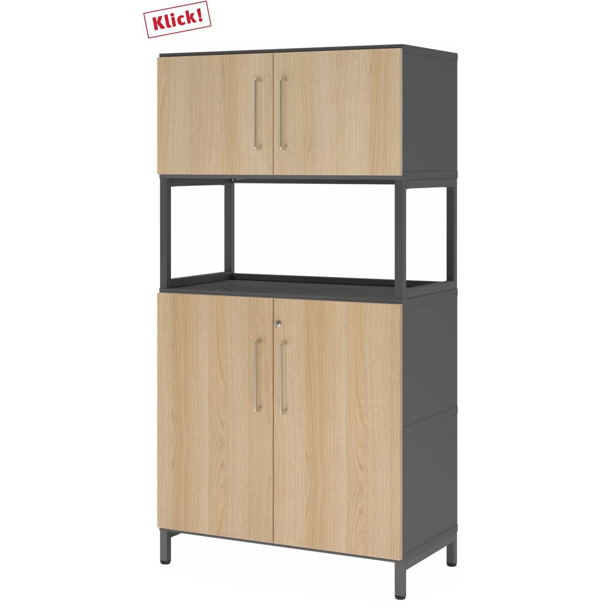 FlexWall | 4 OH | 2 x Türen + Rahmen | mit Sockelgestell