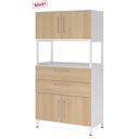 FlexWall | 4 OH | 2 x Türen + Schübe + Rahmen | mit Sockelgestell