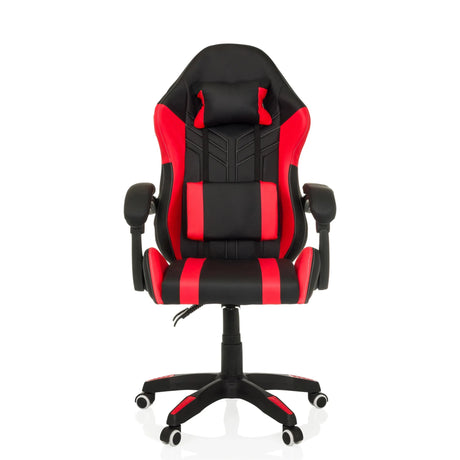 Gamingstuhl GAMEBREAKER W02 in Schwarz-Rot mit Nackenstütze und Armlehnen von MyBuero