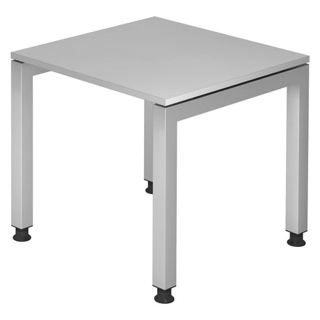 Grauer Schreibtisch JAVA 8 S mit quadratischer Platte und höhenverstellbaren Beinen von hjh OFFICE PRO