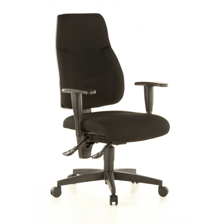 Schwarzer Profi-Bürostuhl LADY SITNESS C K2 mit Armlehnen und Rollenkreuz von Topstar