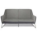 Hellgraues Loungesofa LAGUN mit dunkelgrauen Akzenten und schlanken Metallbeinen von hjh OFFICE