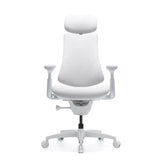 High-End-Bürostuhl LiberNovo Omni Gen in weißer Farbe mit Kopfstütze und verstellbaren Armlehnen von Libernovo