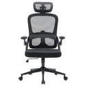 Profi-Bürostuhl MC102C-M101 in Schwarz mit Netzrückenlehne und Kopfstütze von Sihoo