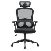 Profi-Bürostuhl MC102C-M101 in Schwarz mit Netzrückenlehne und Kopfstütze von Sihoo