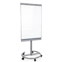 Whiteboard MULTIBOARD in Silber mit weißer Schreibfläche auf einem rollbaren Standfuß von hjh OFFICE