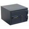 Anthrazitfarbener Tresor Safe Compact Pro mit einem Türgriff und zwei Schlüsseln von hjh OFFICE