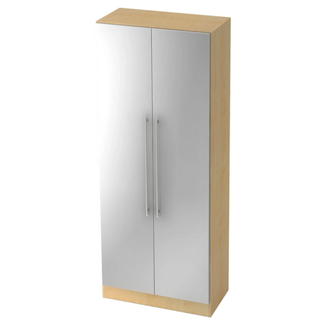 Aktenschrank SIGNA G 7100 in Ahorn-Optik mit silbernen Kunststofftüren und Relinggriffen von hjh OFFICE PRO