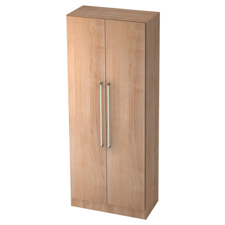 Zweitüriger Aktenschrank SIGNA G 7100 in Nussbaum-Optik mit zwei silbernen Chromgriffen von hjh OFFICE PRO
