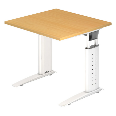 UNDA 8 W | 80x80 | Schreibtisch höhenverstellbar - buerostuhl24