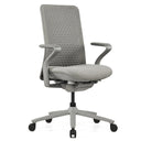 High-End-Bürostuhl VERVIO in Grau mit Netzrückenlehne und Armlehnen von hjh OFFICE