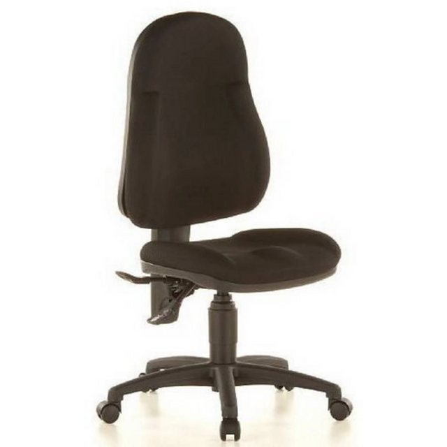 Schwarzer Homeoffice-Bürostuhl WELLPOINT 10 mit gepolsterter Sitzfläche und Rückenlehne von Topstar