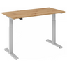 Elektrisch höhenverstellbarer Schreibtisch XMST 614 S in Asteiche und Silber von hjh OFFICE PRO