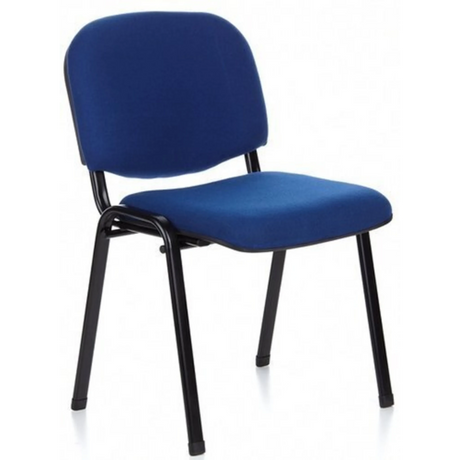 Vierfußstuhl XT 600 SW mit blauem Stoffbezug und schwarzem Metallgestell von hjh OFFICE