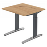 Höhenverstellbarer Schreibtisch XTRA XB 8 GC in Asteiche mit dunkelgrauem Gestell von hjh OFFICE PRO