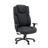 Drehstuhl XXL Pullmann Gen2 aus schwarzem Kunstleder mit Rautensteppung und Armlehnen von hjh OFFICE
