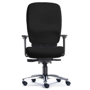 High-End-Bürostuhl ZERO 15 AL in Schwarz mit Armlehnen und verchromtem Fußkreuz von Sitwell Steifensand