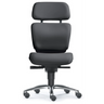 High-End-Bürostuhl ZERO 53 mit schwarzem Bezug und glänzendem Sternfuß von Sitwell Steifensand
